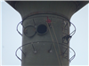 Close up of pulley on water tower