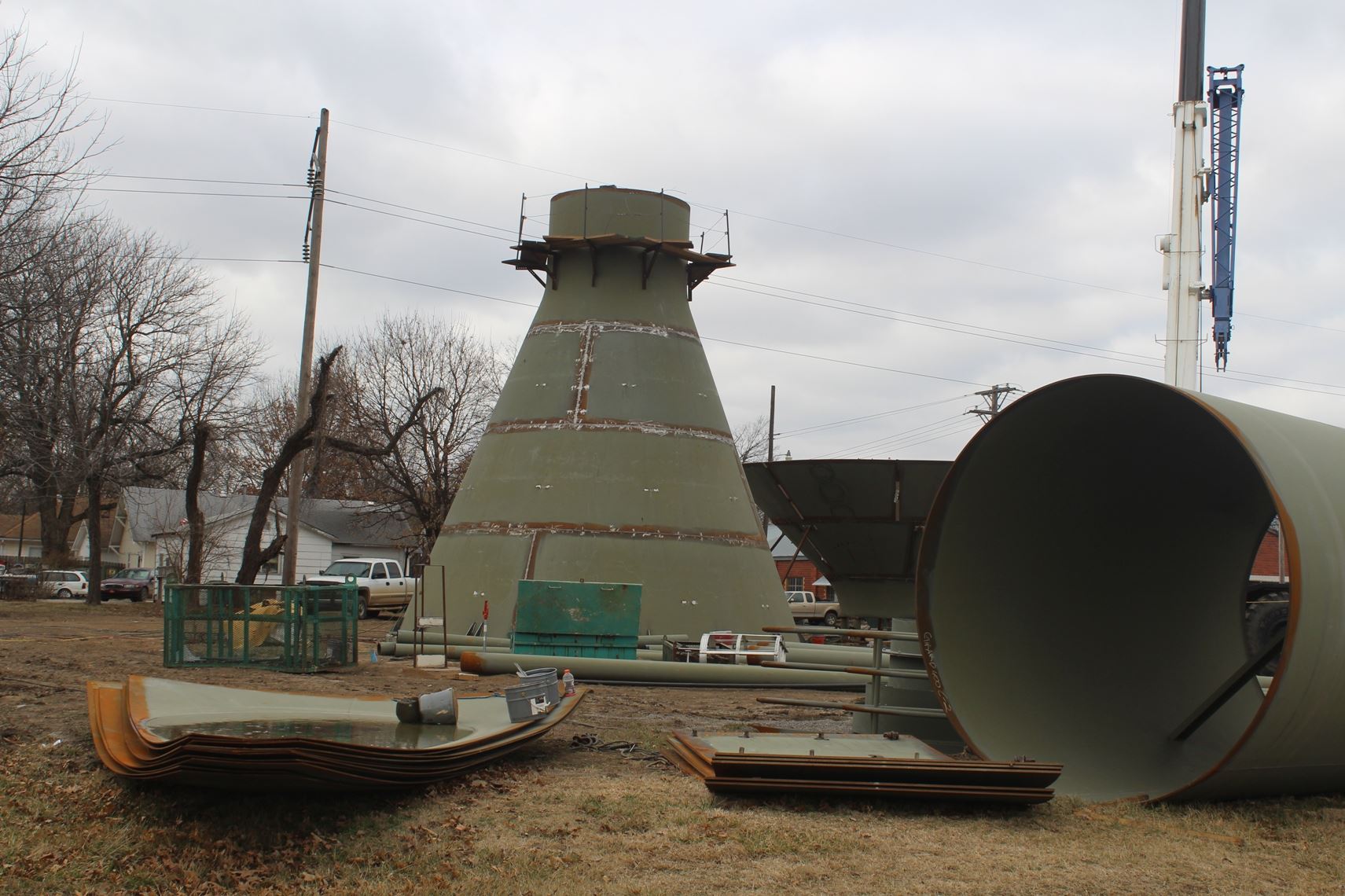 Parts of East Water Tower during construction